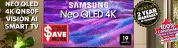 2001 Audio Video QN55QN80F 55 SAMSUNG NEO QLED 4K QN80F VISION AI SMART TV offer