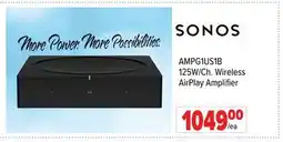 2001 Audio Video AMPG1US1B SONOS 125W/Ch. Wireless AirPlay Amplifier offer