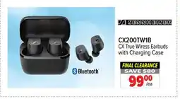 2001 Audio Video CX200TW1B SENNHEISER CX True Wiress Earbuds with Charging Case offer
