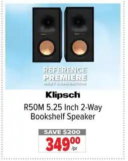 2001 Audio Video R50M Klipsch 5.25 Inch 2-Way Bookshelf Speaker offer