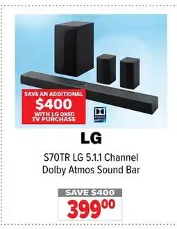 2001 Audio Video S70TR LG 5.1.1 Channel Dolby Atmos Sound Bar offer