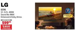 2001 Audio Video SC9S LG 3.1. 3-Ch. 400W Sound Bar offer