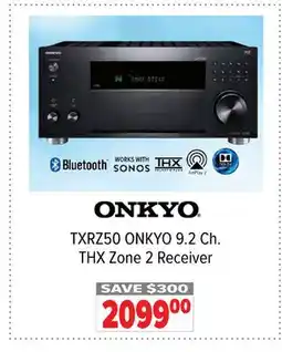 2001 Audio Video TXRZ50 ONKYO 9.2 Ch. THX Zone 2 Receiver offer