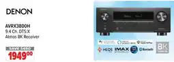 2001 Audio Video AVRX3800H DENON 9.4 Ch. DTS:X Atmos 8K Receiver offer