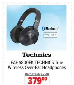 2001 Audio Video EAHA800EK TECHNICS True Wireless Over-Ear Headphones offer