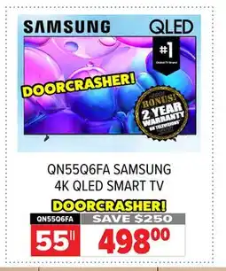 2001 Audio Video QN55Q6FA SAMSUNG 55 4K QLED SMART TV offer
