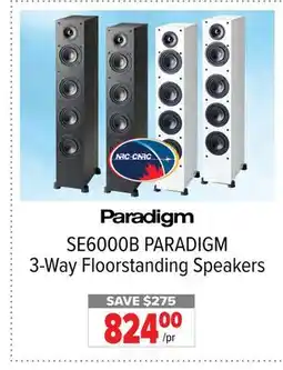 2001 Audio Video SE6000B PARADIGM 3-Way Floorstanding Speakers offer