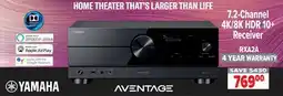 2001 Audio Video RXA2A YAMAHA 7.2-Channel 4K/8K HDR 10+ Receiver offer