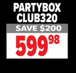 2001 Audio Video CLUB320 PARTYBOX JBL Party Box offer