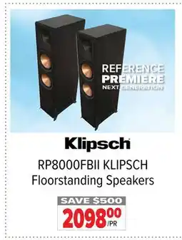 2001 Audio Video RP8000FBII KLIPSCH Floorstanding Speakers offer