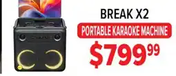 2001 Audio Video BREAK X2 PORTABLE KARAOKE MACHINE offer
