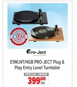 2001 Audio Video E1WLNT/HGB PRO-JECT Plug & Play Entry Level Turntable offer