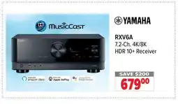 2001 Audio Video RXV6A Yamaha 7.2-Ch. 4K/8K HDR 10+ Receiver offer