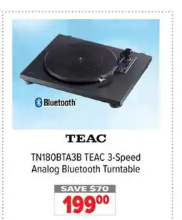 2001 Audio Video TN180BTA3B TEAC 3-Speed Analog Bluetooth Turntable offer