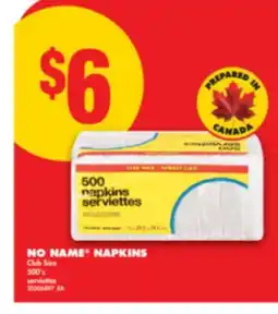 No Frills NO NAME NAPKINS offer