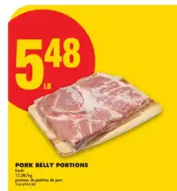 No Frills PORK BELLY PORTIONS offer