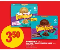 No Frills DUNKAROOS 168 G OR NATURE VALLEY MUFFIN BARS 175 G offer
