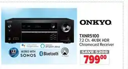 2001 Audio Video TXNR5100 ONKYO 7.2 Ch. 4K/8K HDR Chromecast Receiver offer