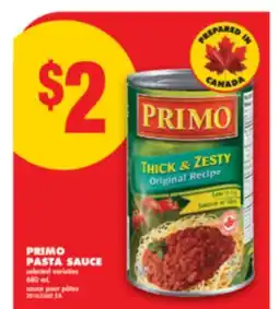 No Frills PRIMO PASTA SAUCE, 680 mL offer