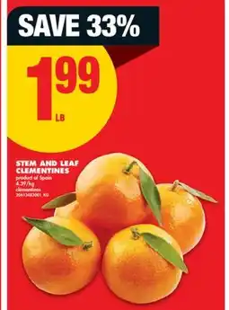 No Frills STEM AND LEAF CLEMENTINES offer