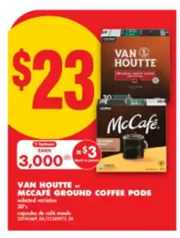 No Frills VAN HOUTTE OR MCCAFÉ GROUND COFFEE PODS, 30' s offer