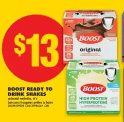 No Frills BOOST READY TO DRINK SHAKES, 6' s offer