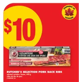 No Frills BUTCHER'S SELECTION PORK BACK RIBS, 600 G offer