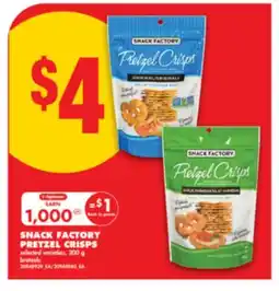 No Frills SNACK FACTORY PRETZEL CRISPS, 200 g offer