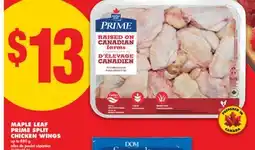 No Frills MAPLE LEAF PRIME SPLIT CHICKEN WINGS, up to 880 g offer