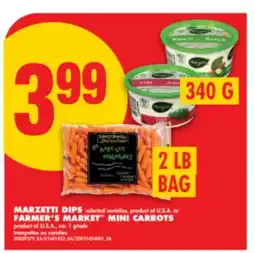 No Frills MARZETTI DIPS, FARMER'S MARKET MINI CARROTS offer