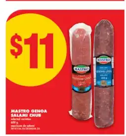 No Frills MASTRO GENOA SALAMI CHUB, 600 G offer