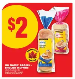 No Frills NO NAME BAGELS or ENGLISH MUFFINS, 6' S offer