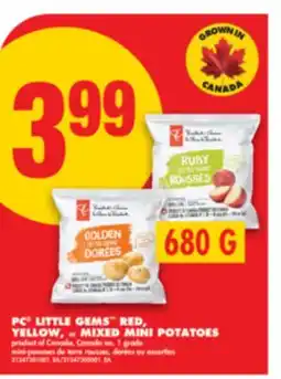 No Frills PC LITTLE GEMS RED, YELLOW, OR MIXED MINI POTATOES offer