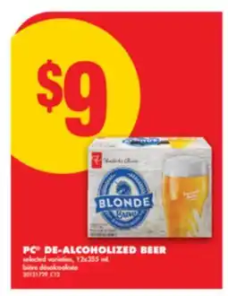 No Frills PC DE-ALCOHOLIZED BEER, 12x355 mL offer