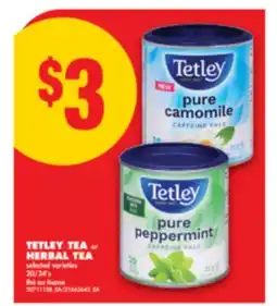 No Frills TETLEY TEA or HERBAL TEA 20/24' s offer