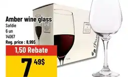 Mayrand Safdie Amber Wine Glass 6 un offer