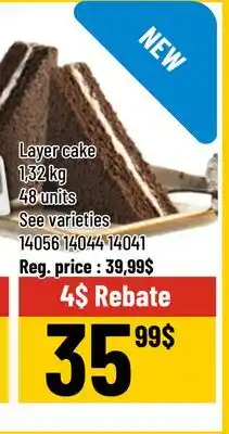Mayrand Layer cake 1,32 kg Top-Dessert offer