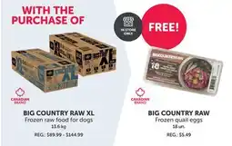 Mondou BIG COUNTRY RAW XL Frozen raw food for dogs offer