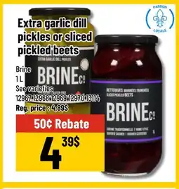 Mayrand Extra garlic dill pickles or sliced pickled beets offer