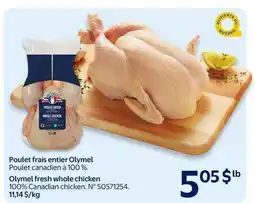 Walmart Olymel fresh whole chicken 100% Canadian chicken offer
