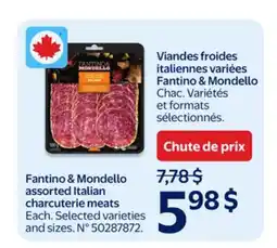 Walmart Fantino & Mondello charcuterie meats assorted Italian offer