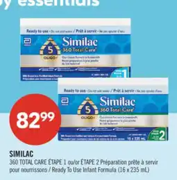 Pharmaprix SIMILAC 360 TOTAL CARE ÉTAPE 1 or Ready To Use Infant Formula (16 x 235 mL) offer