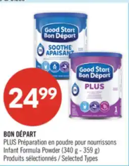 Pharmaprix BON DÉPART PLUS Infant Formula Powder (340 g - 359 g) offer