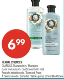 Pharmaprix HERBAL ESSENCES CLASSICS Shampoo or Conditioner (400 mL) offer