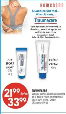 Pharmaprix TRAUMACARE Gel Pain Relief Sport Gel (50 g) or Cream (50 g or 100 g) offer