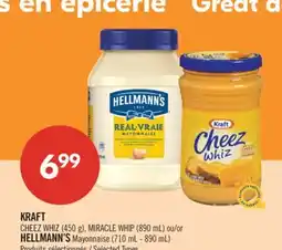 Pharmaprix KRAFT CHEEZ WHIZ (450 g), MIRACLE WHIP (890 mL) or HELLMANN'S Mayonnaise (710 mL - 890 mL) offer