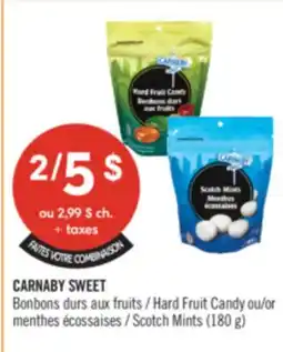 Pharmaprix CARNABY SWEET Hard Fruit Candy or Scotch Mints offer