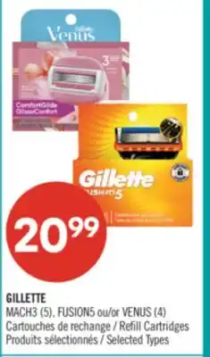 Pharmaprix GILLETTE MACH3 (5), FUSION5 or VENUS (4) Refill Cartridges offer