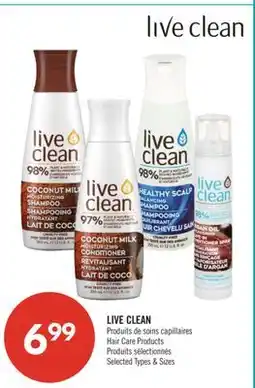 Pharmaprix LIVE CLEAN Hair Care Products offer