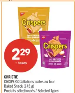 Pharmaprix CHRISTIE CRISPERS Collations Baked Snack (145 g) offer